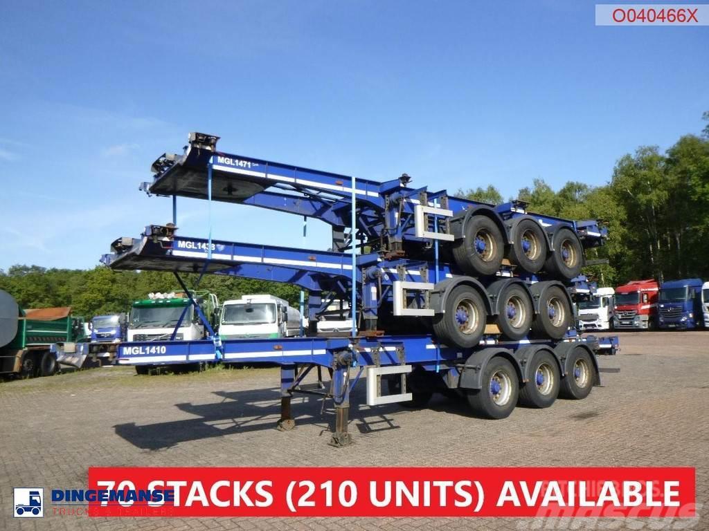 Dennison Stack - 3 x container trailer 20-30-40-45 ft Kontejnerske poluprikolice