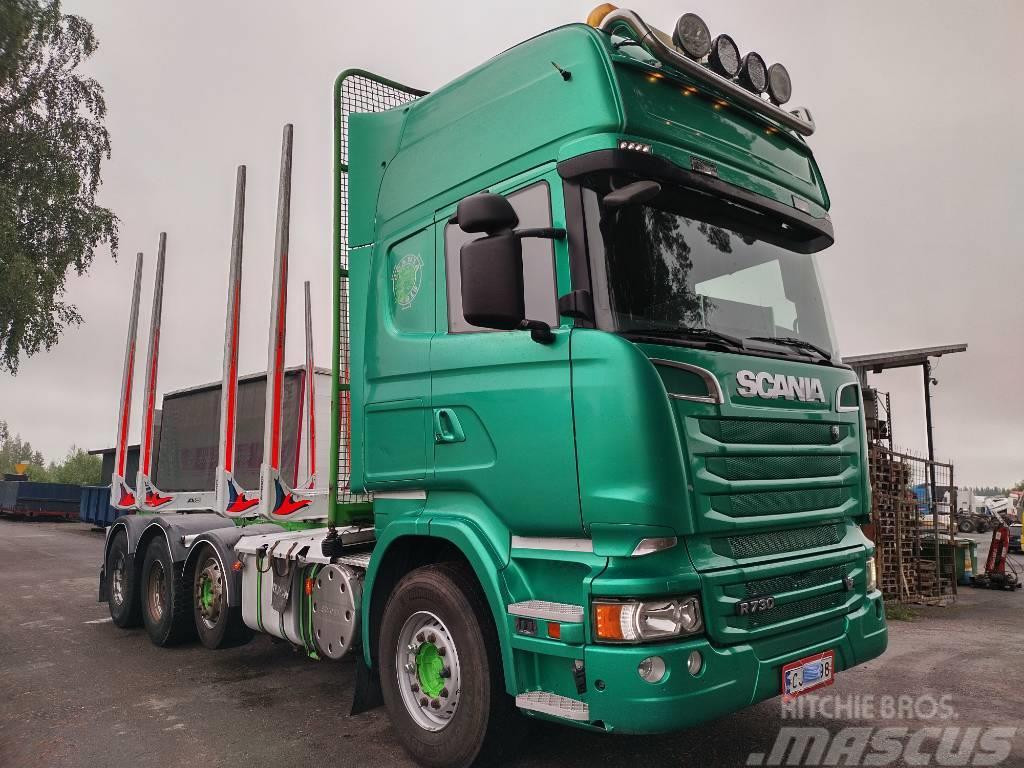 Scania R730 8x4 puuvarustus,euro 5 Kamioni za drva