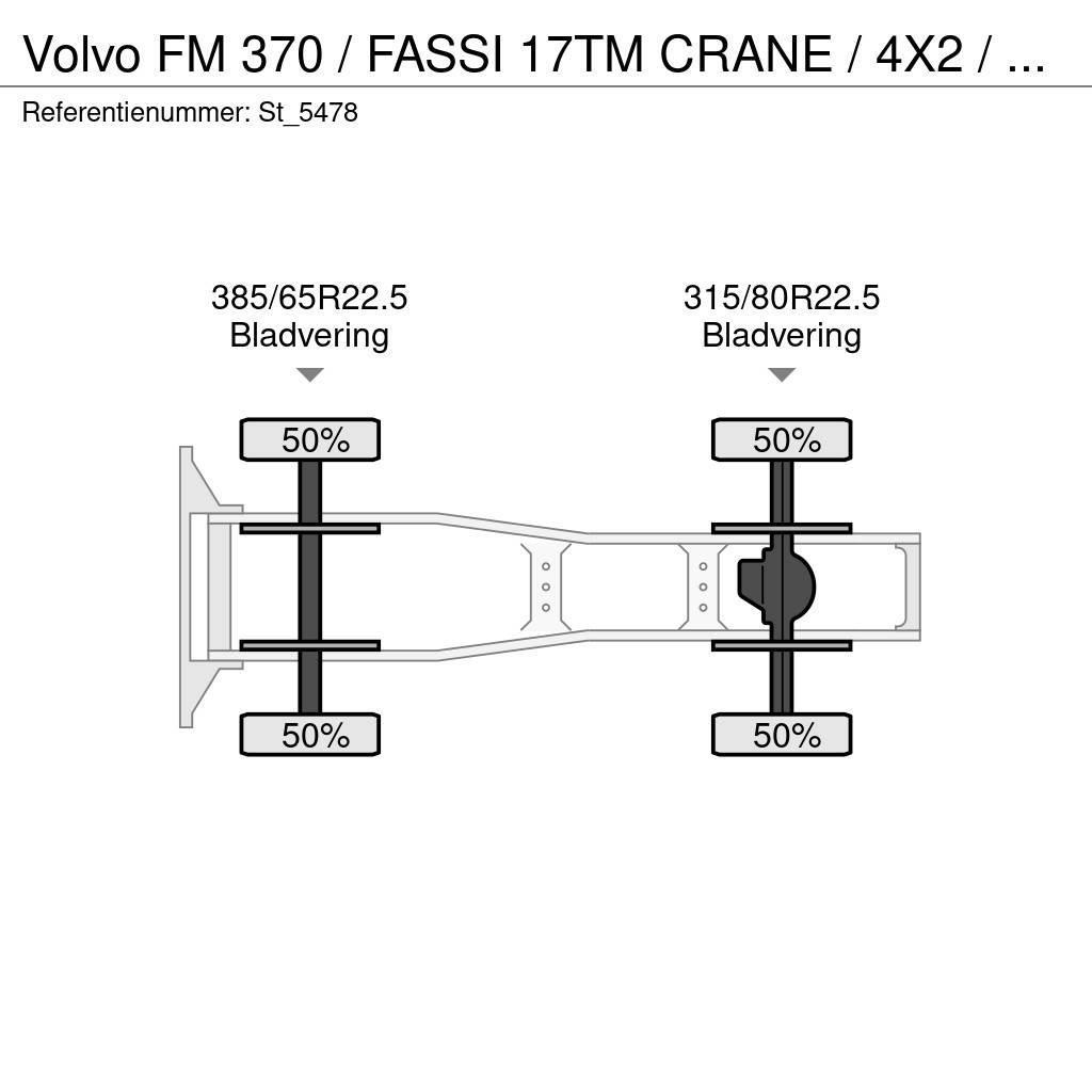 Volvo FM 370 / FASSI 17TM CRANE / 4X2 / E6 / GRUA / KRAN Traktorske jedinice