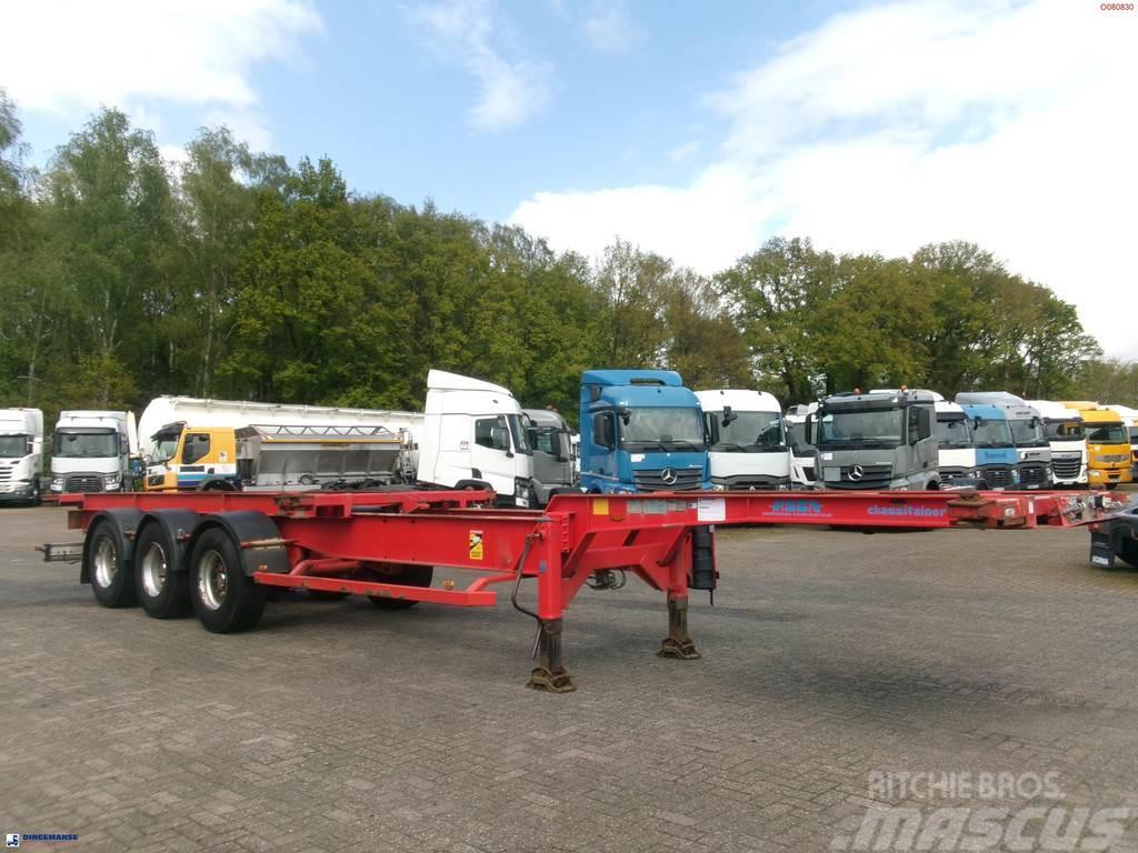 Asca 3-axle container trailer 20-40-45 ft + hydraulics Kontejnerske poluprikolice