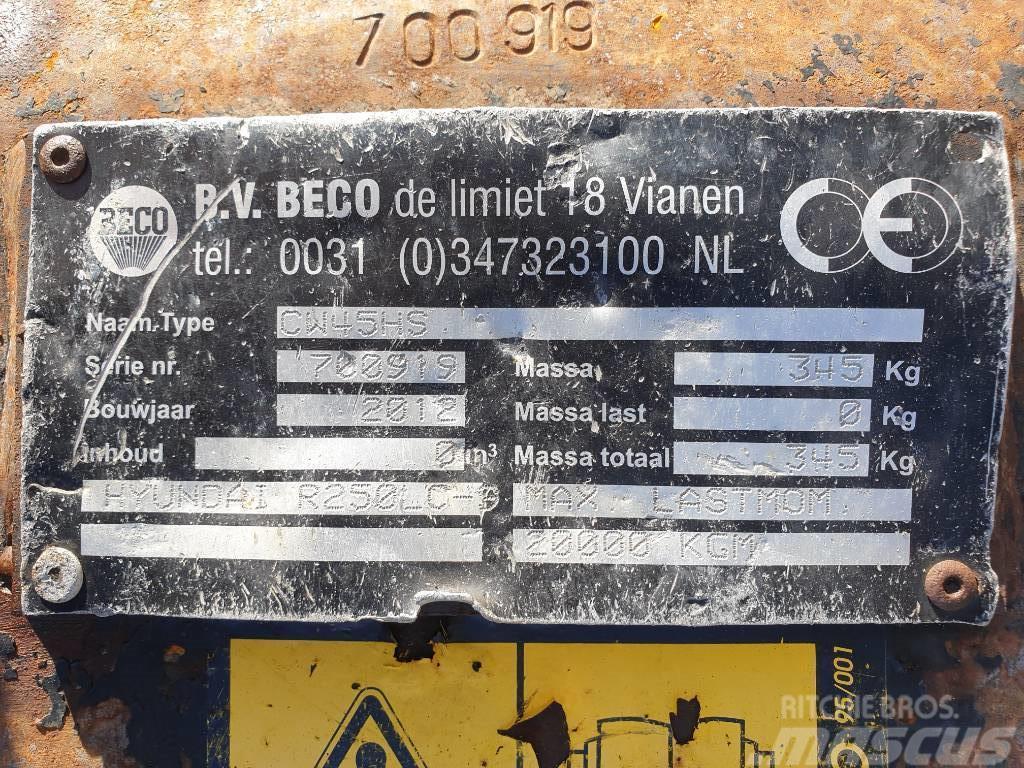 Beco Excavator quick coupler CW45S, Hyundai R250LC-9 Brze spojnice