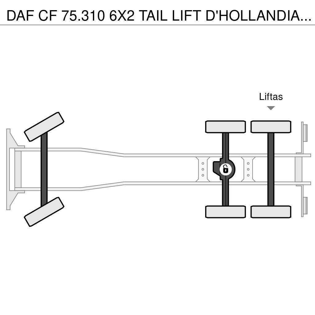DAF CF 75.310 6X2 TAIL LIFT D'HOLLANDIA 2500 KG - EURO Kamioni sa ceradom
