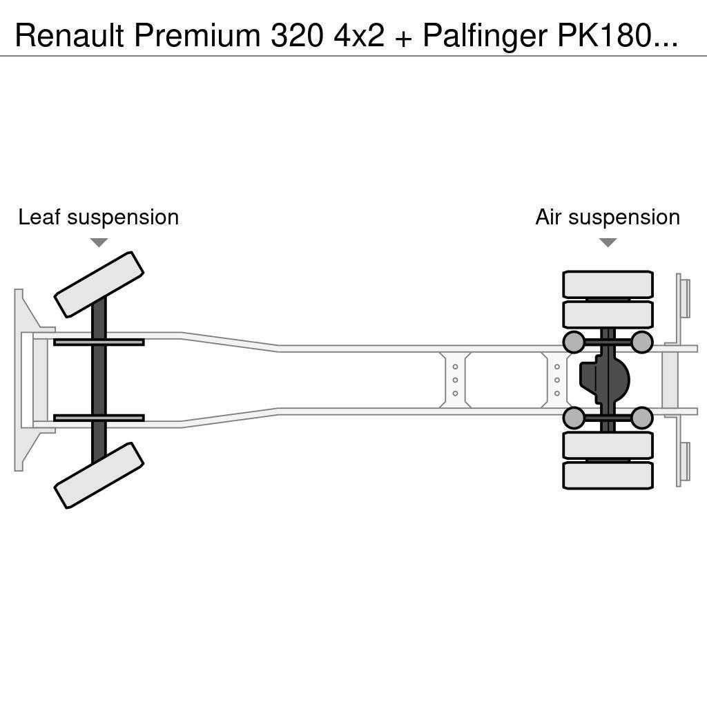 Renault Premium 320 4x2 + Palfinger PK18002-EH C (Year 201 Rol kiper kamioni s kukama za dizanje