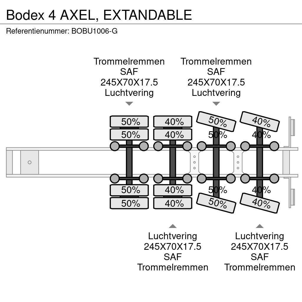 Bodex 4 AXEL,  EXTANDABLE Nisko-utovarne poluprikolice
