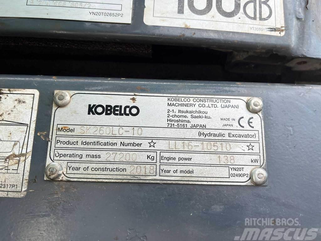 Kobelco SK 260 LC-10 2 BUCKETS / AC / CENTRAL LUBRICATION Bageri gusjeničari