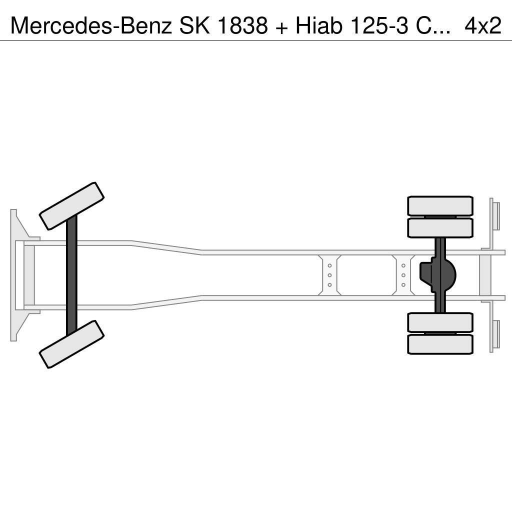 Mercedes-Benz SK 1838 + Hiab 125-3 Crane Rabljene dizalice za težak teren