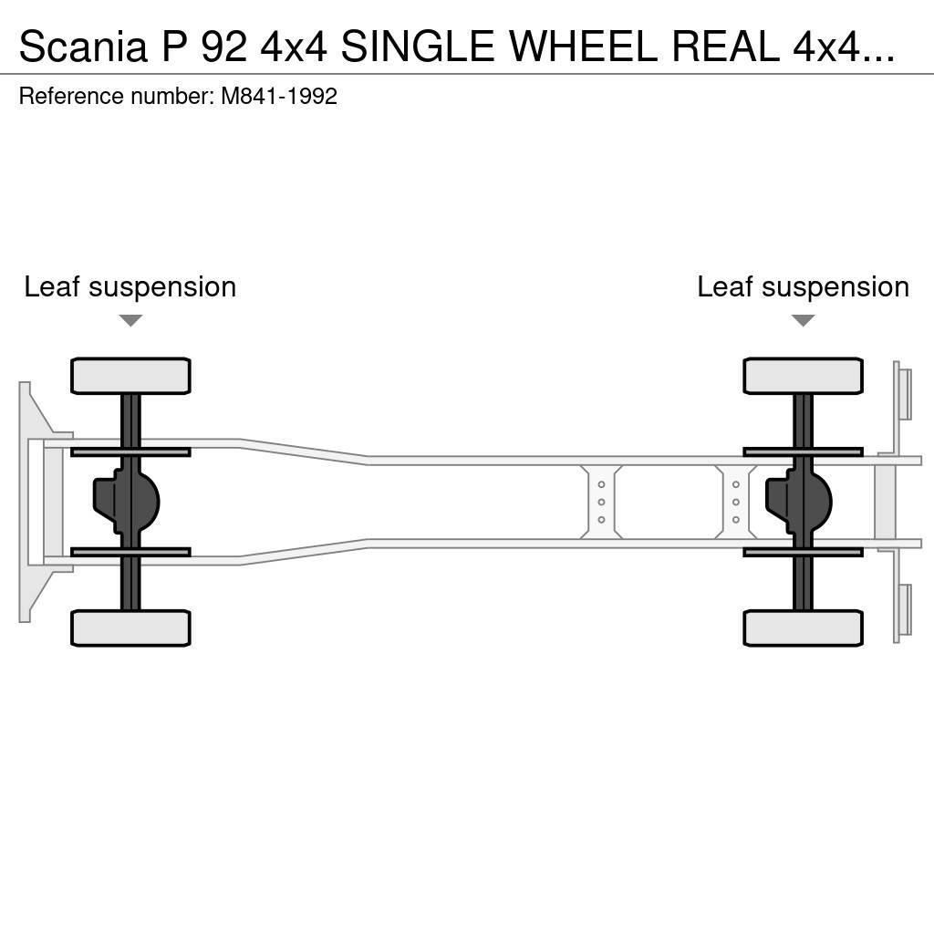 Scania P 92 4x4 SINGLE WHEEL REAL 4x4 WITH ONLY 26612 KM Rol kiper kamioni s kukama za dizanje