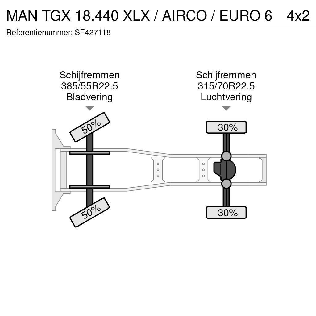 MAN TGX 18.440 XLX / AIRCO / EURO 6 Traktorske jedinice