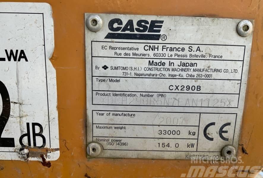 CASE CX 290 B + ROTOTILT Bageri gusjeničari