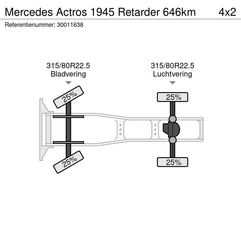 Mercedes-Benz Actros 1945 Retarder 646km Traktorske jedinice