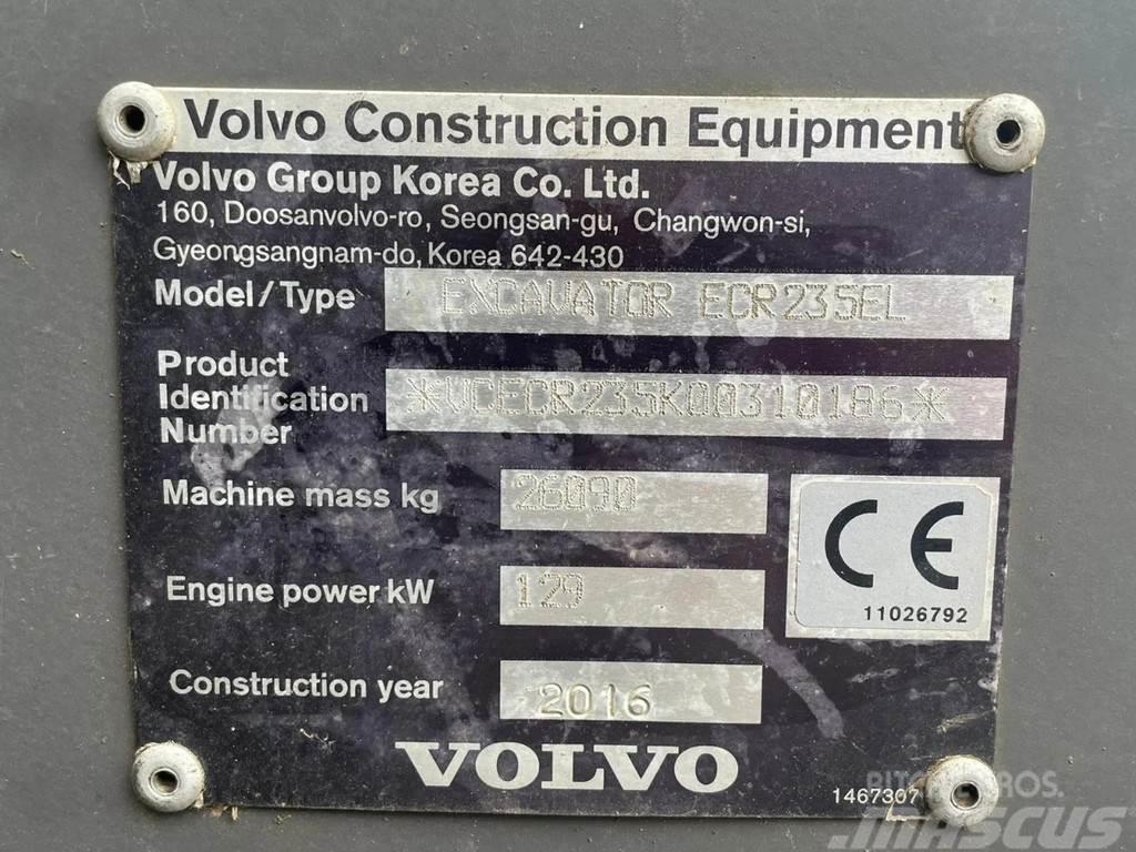 Volvo ECR 235 EL | ROTOTILT | BUCKET | AIRCO Bageri gusjeničari