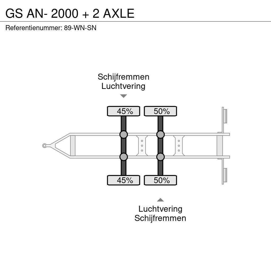 GS AN- 2000 + 2 AXLE Prikolice platforme/otvoreni sanduk