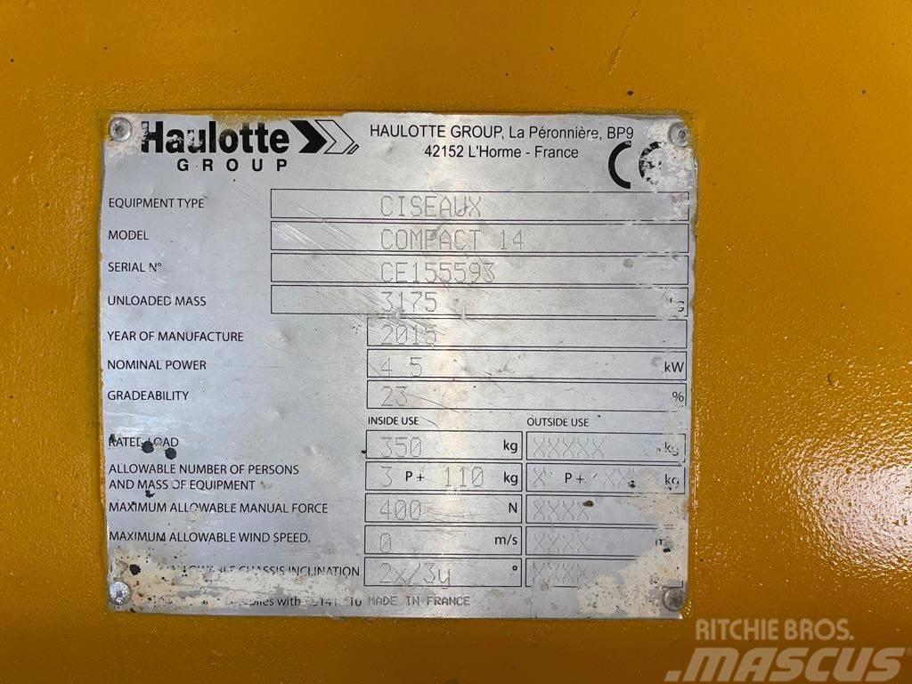 Haulotte Compact 14 Škaraste platforme