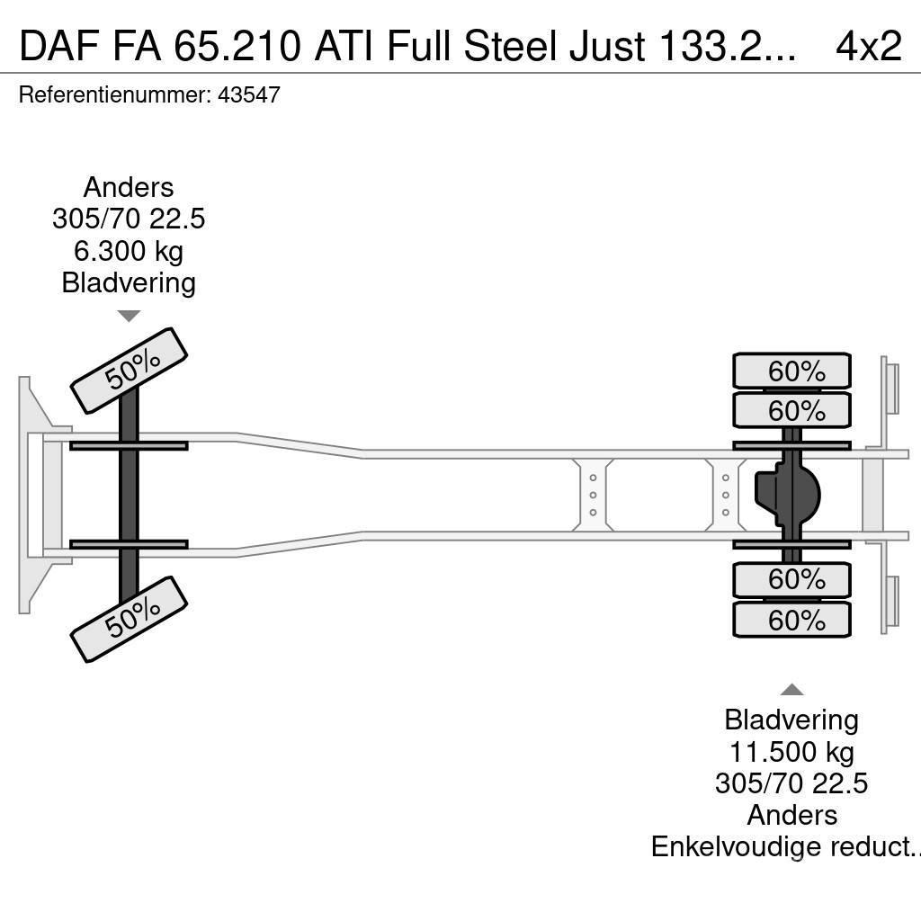 DAF FA 65.210 ATI Full Steel Just 133.242 km! Rol kiper kamioni s kukama za dizanje