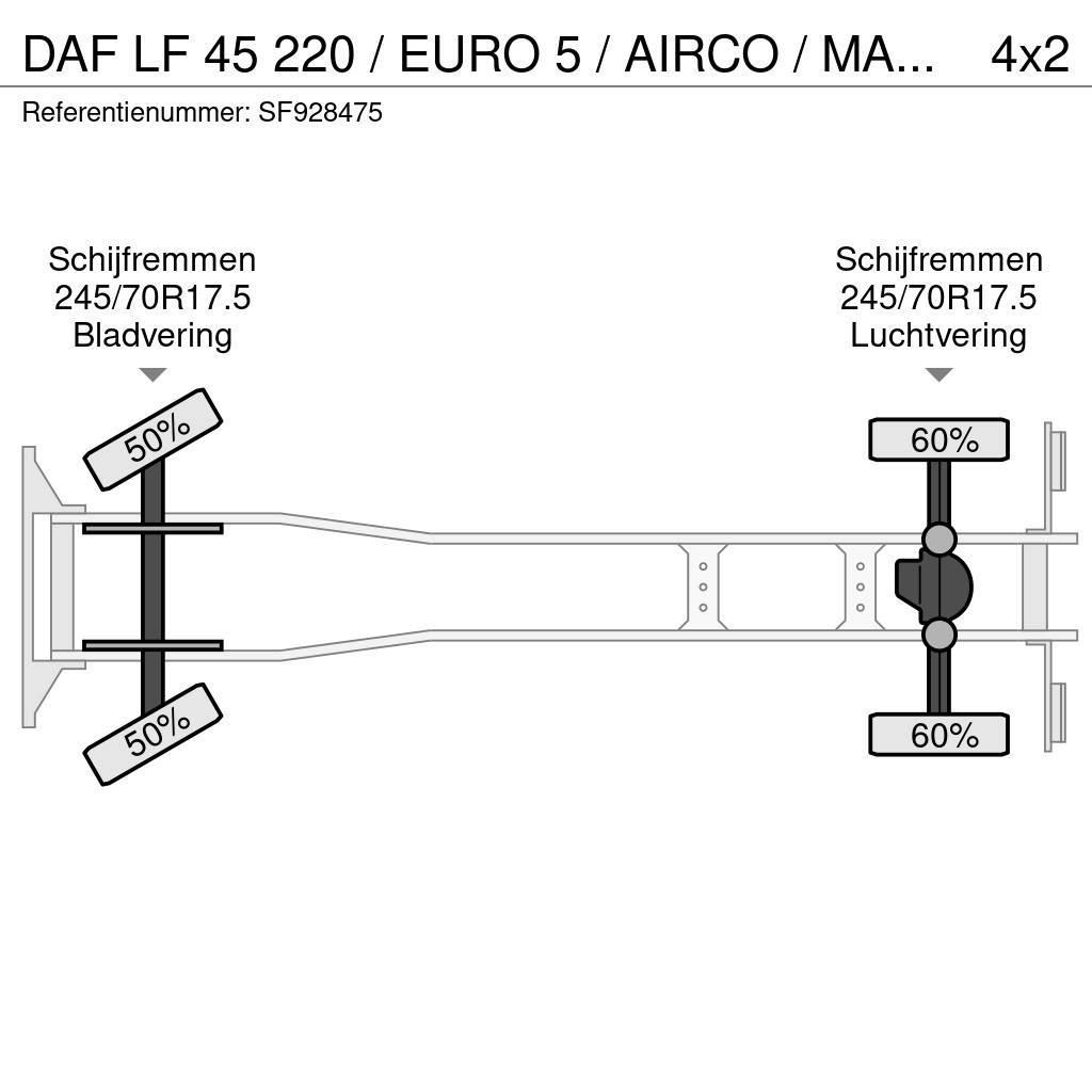 DAF LF 45 220 / EURO 5 / AIRCO / MANUEL / DHOLLANDIA 2 Kamioni sa ceradom