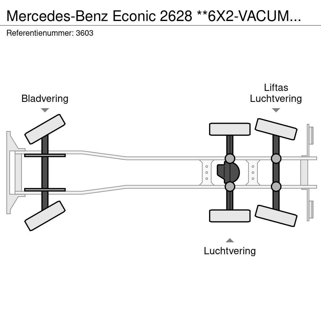 Mercedes-Benz Econic 2628 **6X2-VACUMTRUCK-HYDROCUREUR** Kombiji / vakuumski kamioni