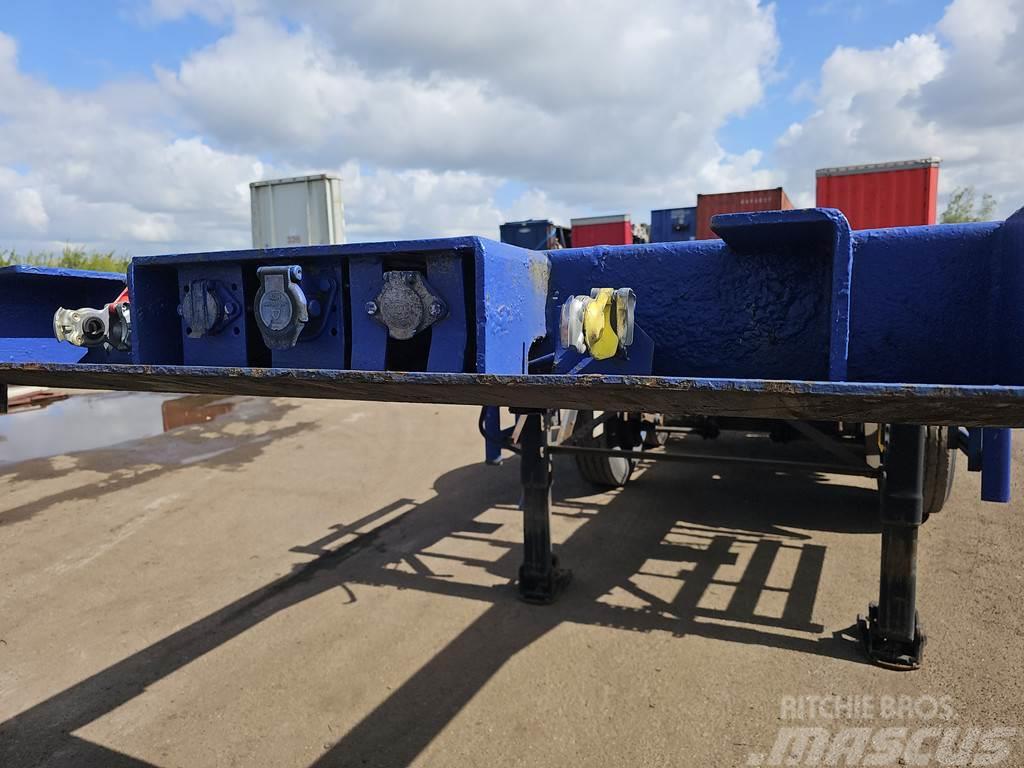 Renders 2 axle 20 ft container chassis steel springs bpw d Kontejnerske poluprikolice