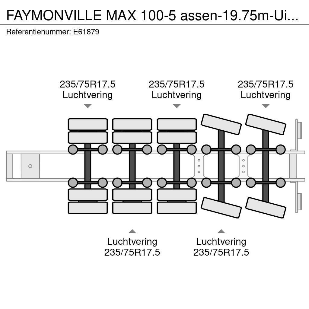 Faymonville MAX 100-5 assen-19.75m-Uitschuifbaar/extensible/ex Nisko-utovarne poluprikolice