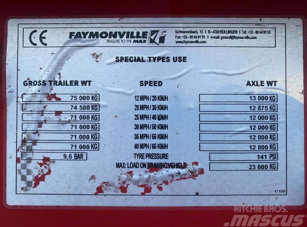 Faymonville 4 Axle Extending 75 Ton Low Loader Niski utovarivači