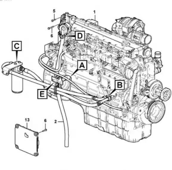 CAT C15 Diesel Motor E374 374D 374F C15 Engine Assy Transmisija