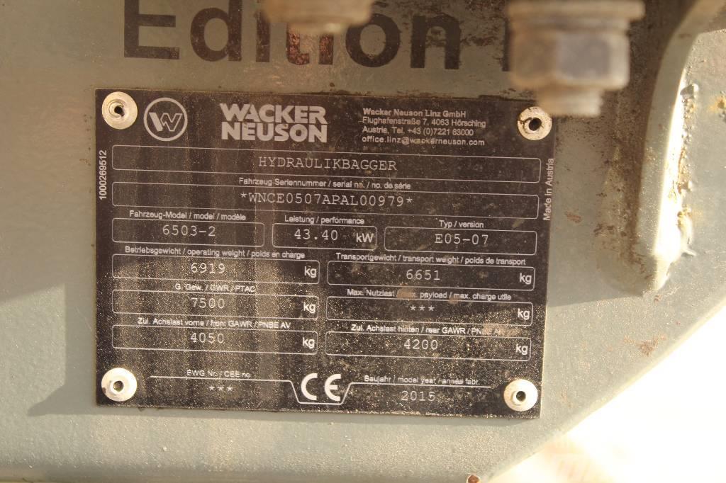 Wacker Neuson 6503 / Engcon, 5 työlaitetta, Rasvari, Lämmitin Bageri na kotačima
