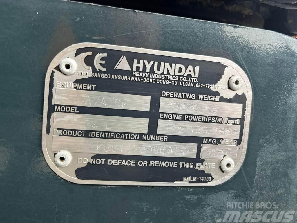 Hyundai HX 220 L ROTOTILT / AC / CENTRAL LUBRICATION / AUX Bageri gusjeničari