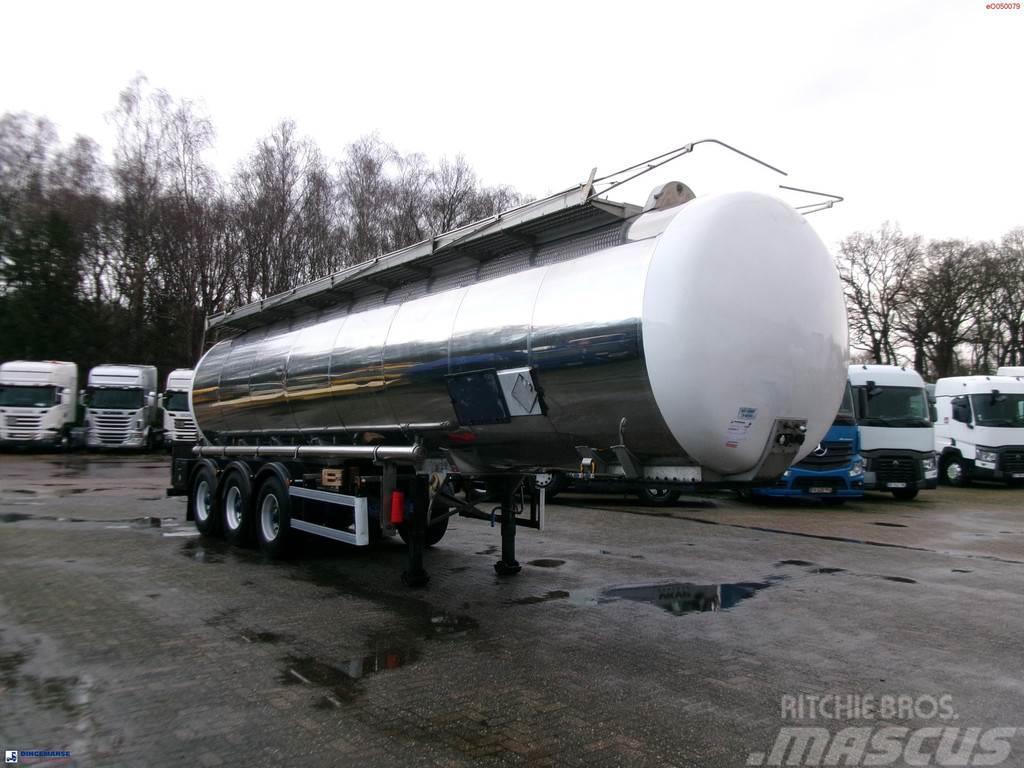 Indox Chemical tank inox L4BH 33.5 m3 / 1 comp Tanker poluprikolice