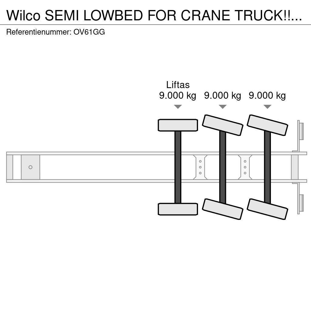 Wilco SEMI LOWBED FOR CRANE TRUCK!!2x steering axle Nisko-utovarne poluprikolice