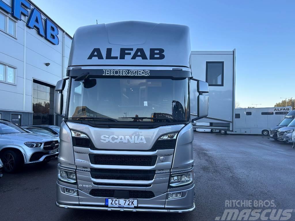 Scania P280 ALFAB Professional hästlastbil Kamioni za transport stoke
