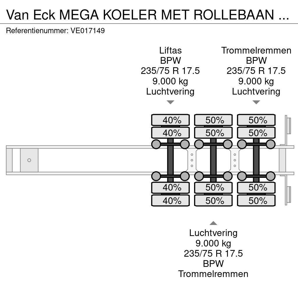Van Eck MEGA KOELER MET ROLLEBAAN + CARRIER VECTOR 1800 Poluprikolice hladnjače