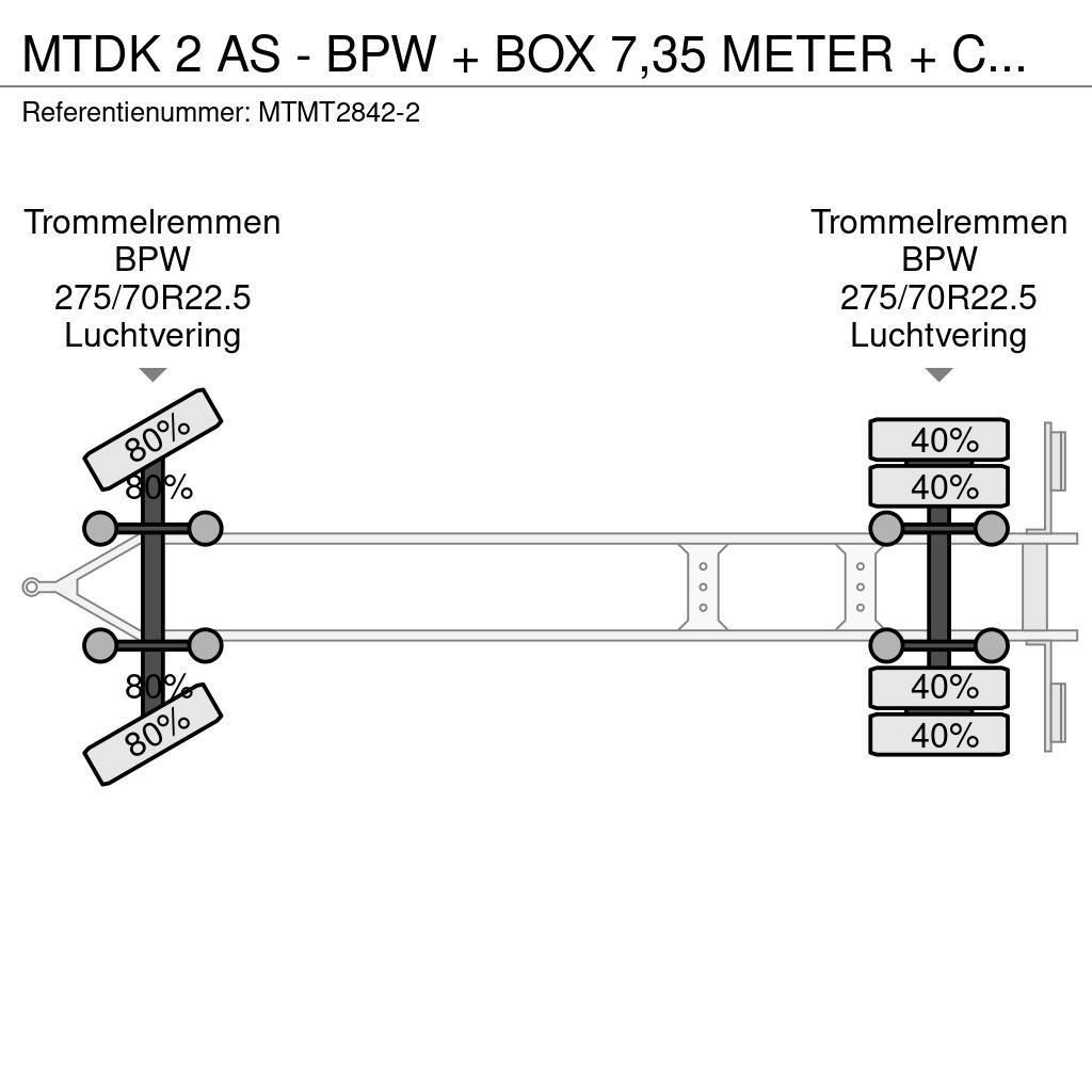  MTDK 2 AS - BPW + BOX 7,35 METER + CARGOLIFT ZEPRO Sanduk prikolice