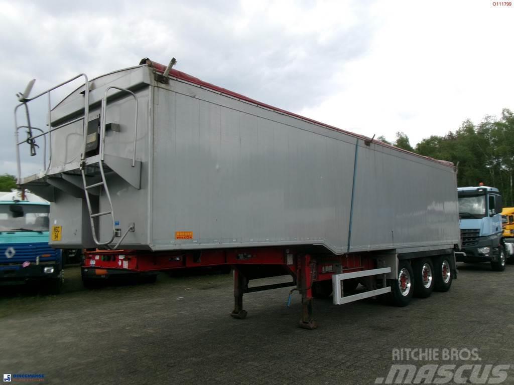 Wilcox Tipper trailer alu 52 m3 + tarpaulin Kiper poluprikolice