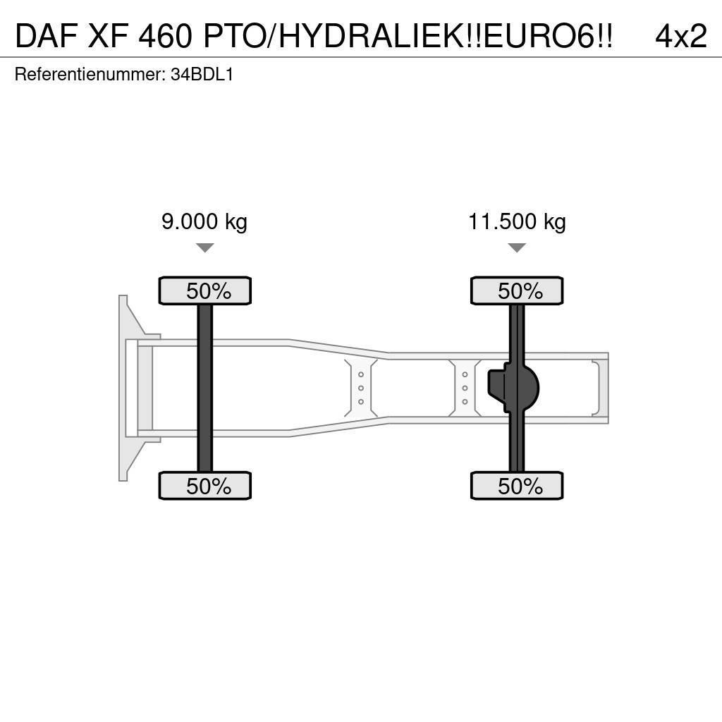 DAF XF 460 PTO/HYDRALIEK!!EURO6!! Traktorske jedinice