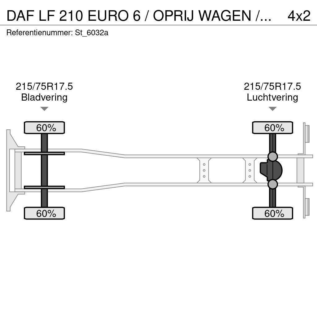 DAF LF 210 EURO 6 / OPRIJ WAGEN / MACHINE TRANSPORT Autotransporteri