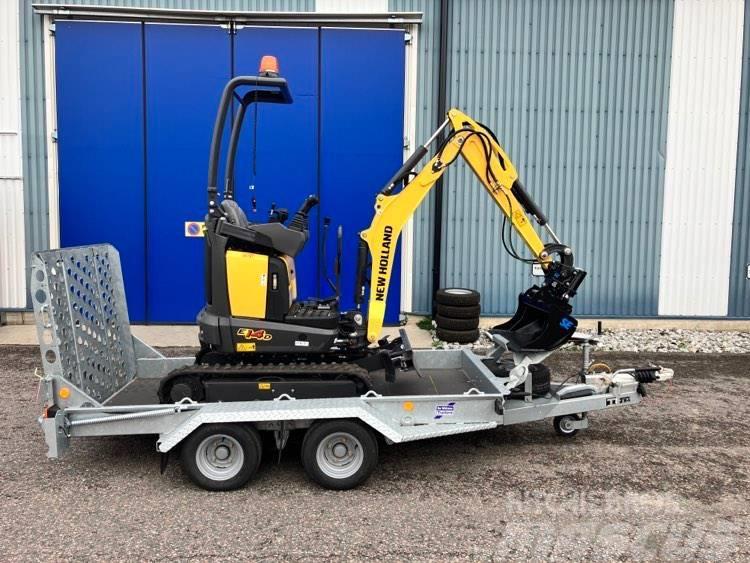 New Holland Kanondeal E14D + Ifor Williams GH94 Mini bageri <7t