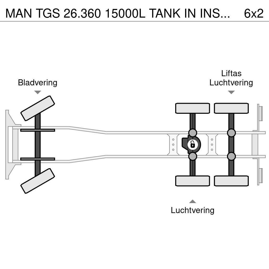 MAN TGS 26.360 15000L TANK IN INSULATED STAINLESS STEE Kamioni cisterne