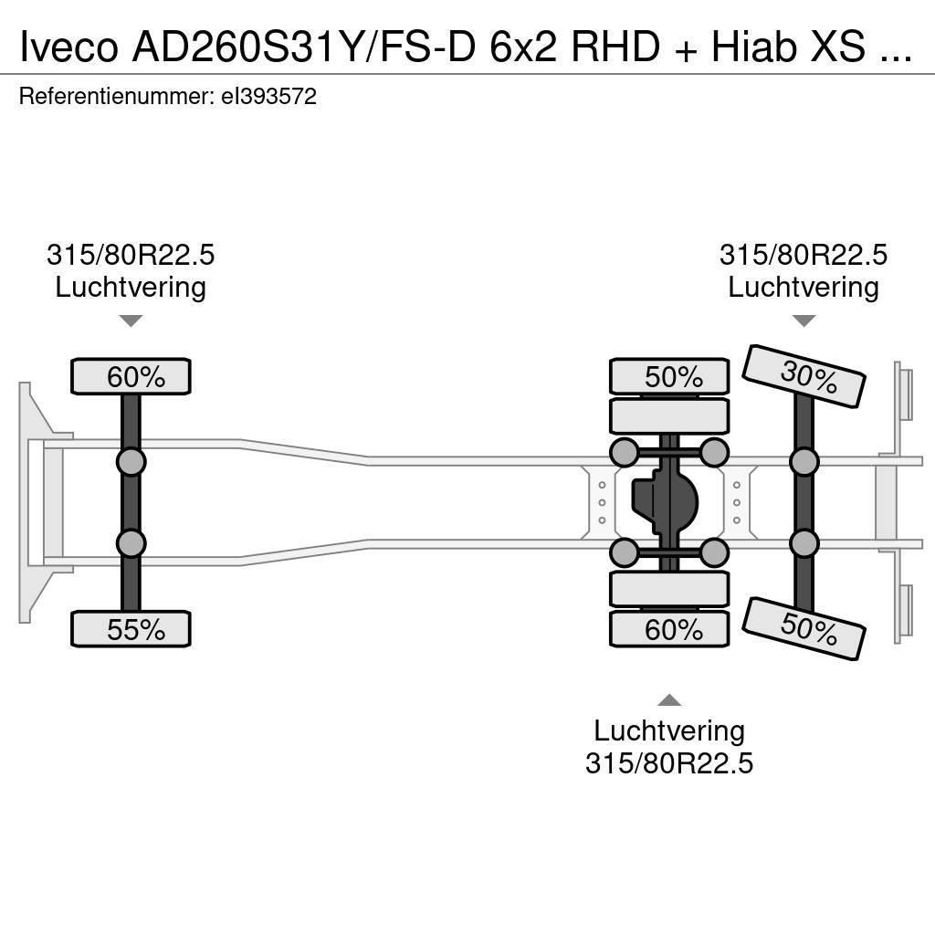 Iveco AD260S31Y/FS-D 6x2 RHD + Hiab XS 144 B-2 HIDUO Kamioni sa otvorenim sandukom