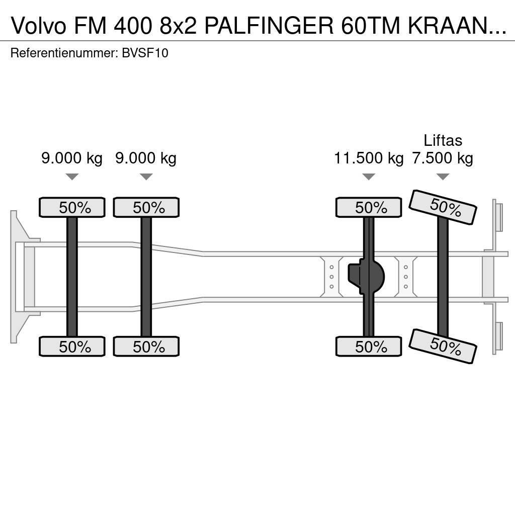 Volvo FM 400 8x2 PALFINGER 60TM KRAAN/KRAN!!EURO5!! Rabljene dizalice za težak teren