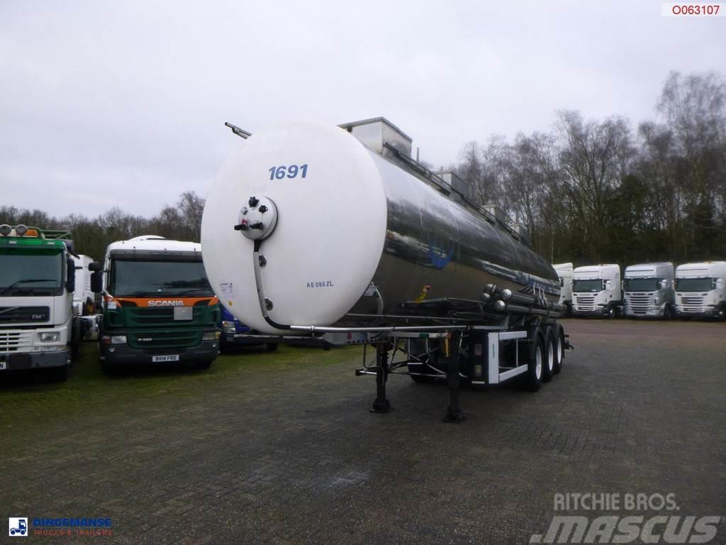 Maisonneuve Chemical tank inox L4BH 29.8 m3 /  1 comp Tanker poluprikolice