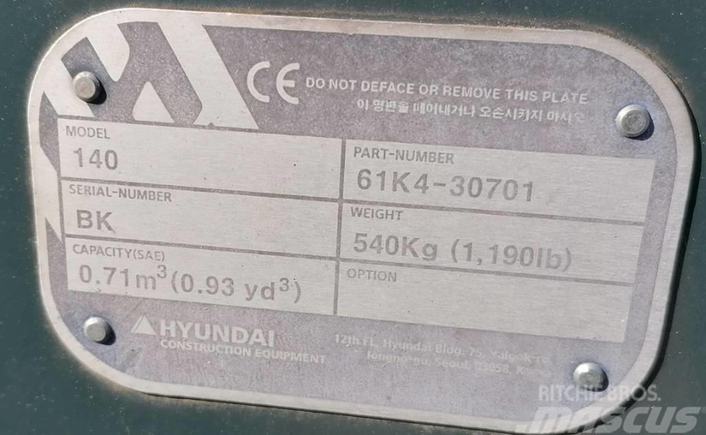 Hyundai 0.7m3_HX140 Kašike / Korpe