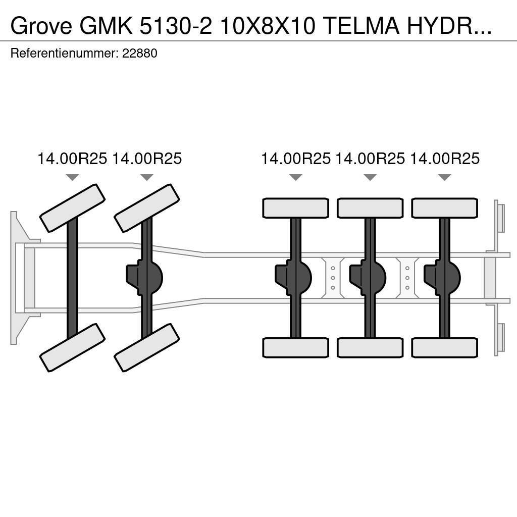 Grove GMK 5130-2 10X8X10 TELMA HYDRAULIC JIB Rabljene dizalice za težak teren