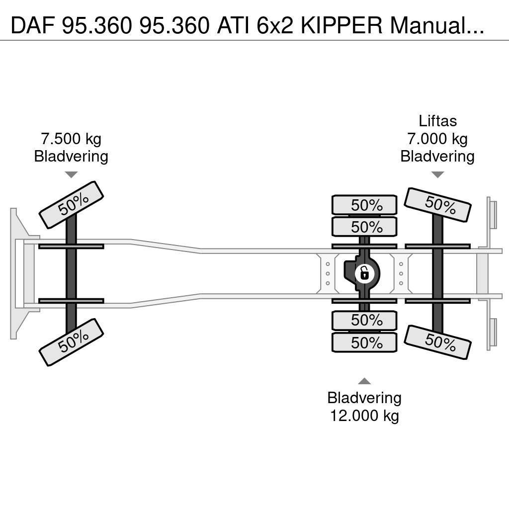 DAF 95.360 95.360 ATI 6x2 KIPPER Manualgetriebe Kiper kamioni
