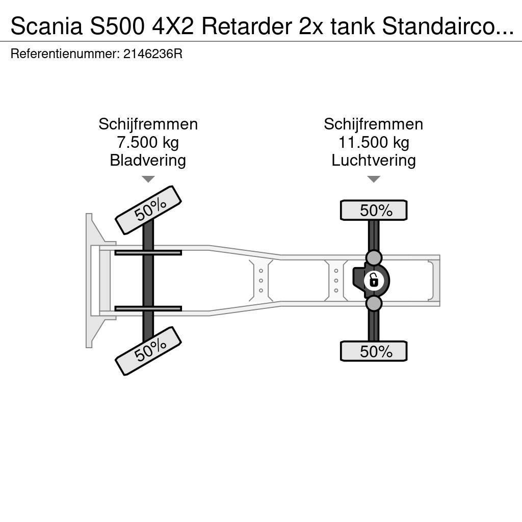 Scania S500 4X2 Retarder 2x tank Standairco LED German tr Traktorske jedinice
