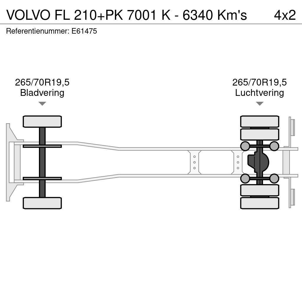 Volvo FL 210+PK 7001 K - 6340 Km's Kamioni sa ceradom