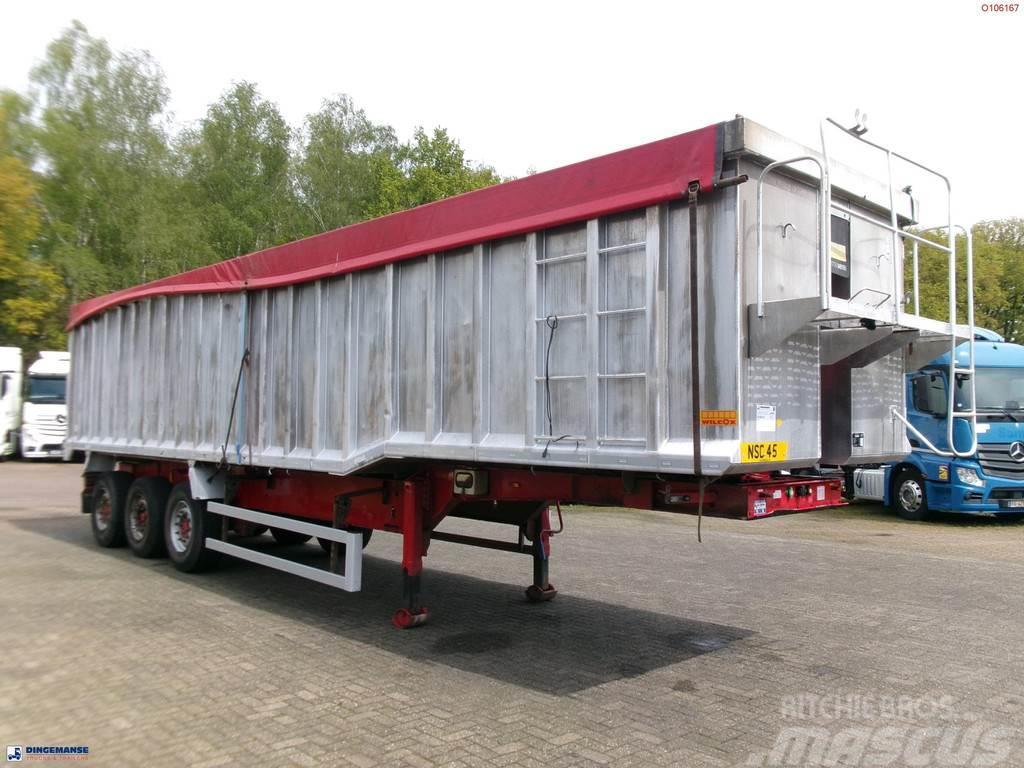Montracon Tipper trailer alu 55 m3 + tarpaulin Kiper poluprikolice