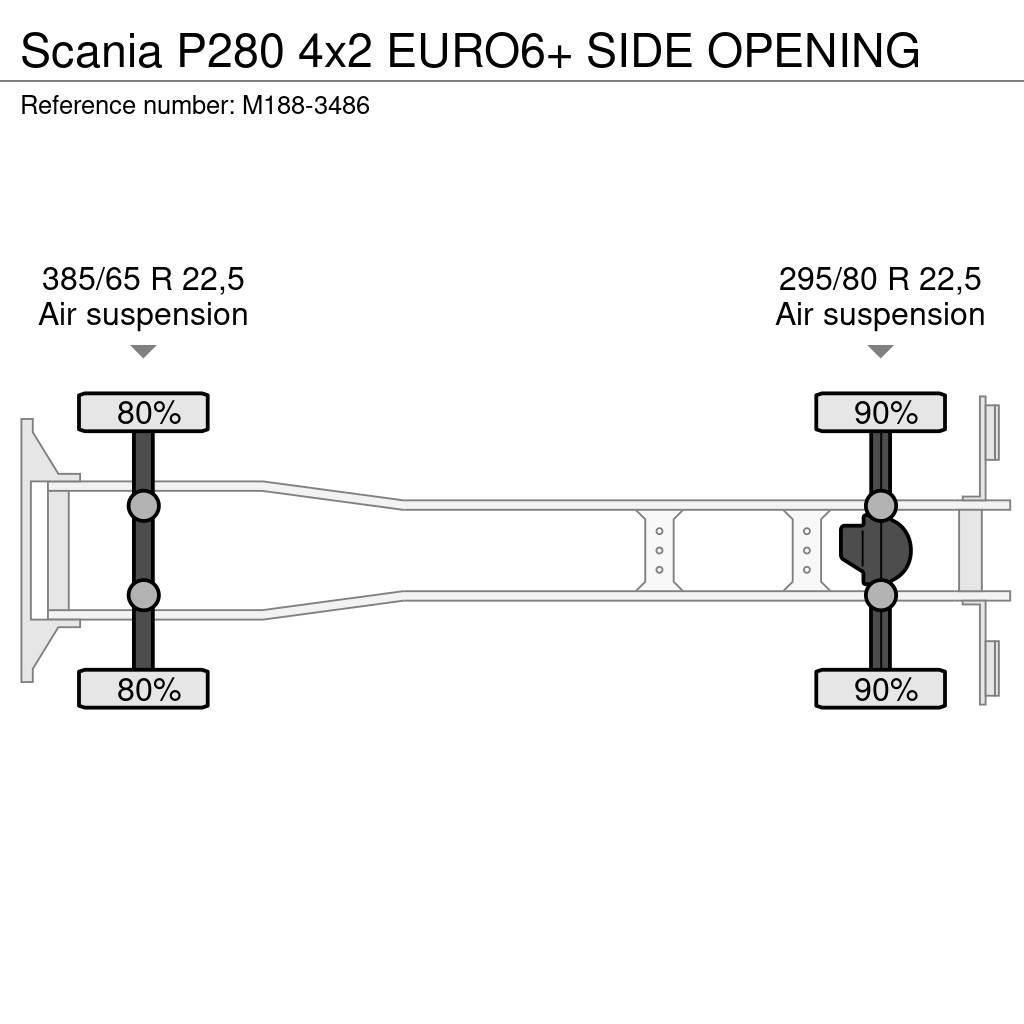 Scania P280 4x2 EURO6+ SIDE OPENING Sanduk kamioni