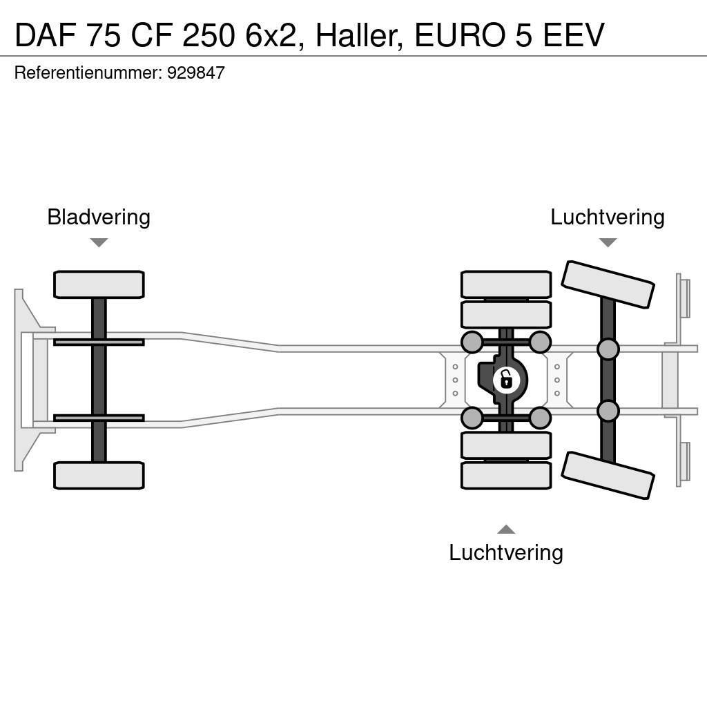 DAF 75 CF 250 6x2, Haller, EURO 5 EEV Kamioni za otpad