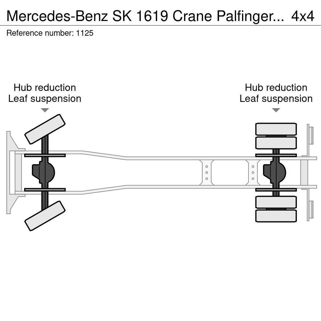 Mercedes-Benz SK 1619 Crane Palfinger PK17000LA Winch 4x4 V6 Big Rabljene dizalice za težak teren