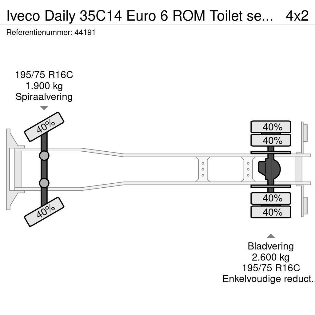 Iveco Daily 35C14 Euro 6 ROM Toilet servicewagen Kombiji / vakuumski kamioni