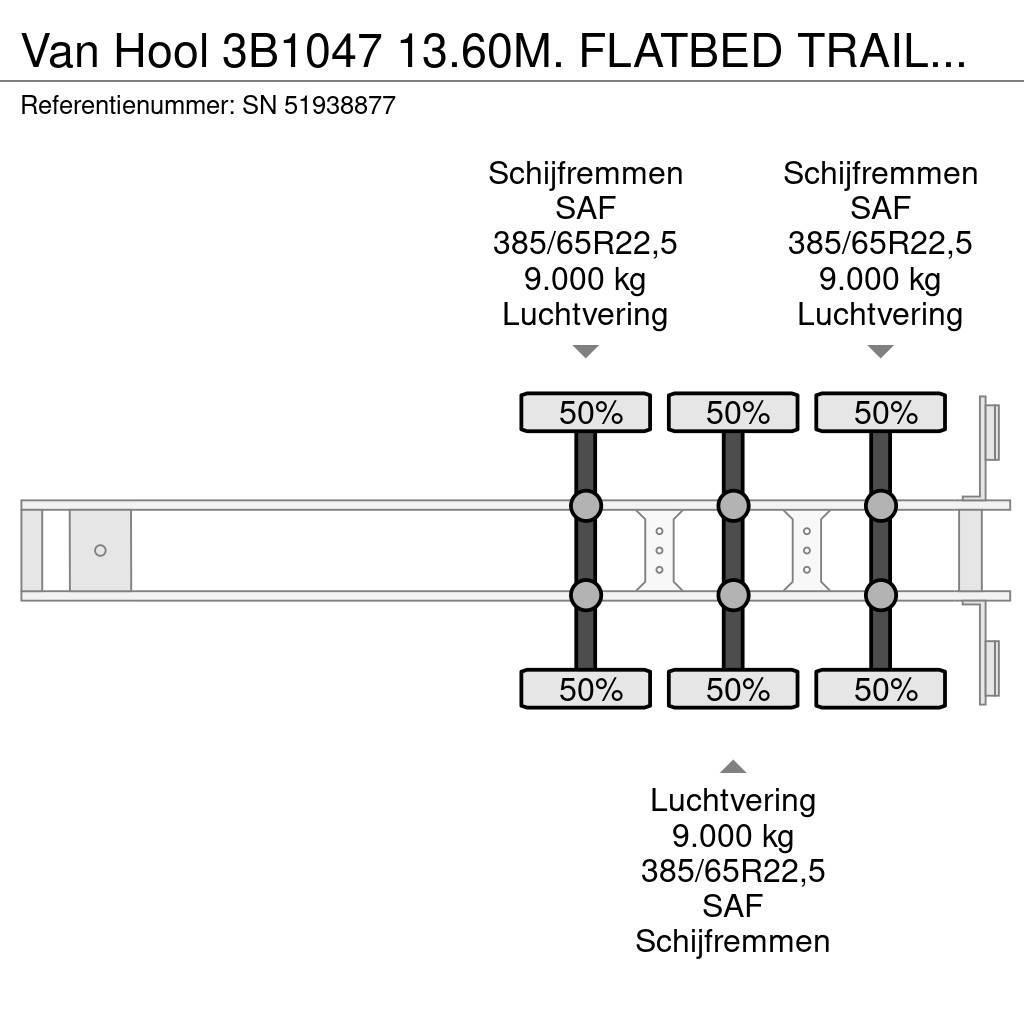 Van Hool 3B1047 13.60M. FLATBED TRAILER WITH 40FT TWISTLOCK Poluprikolice sa otvorenim sandukom